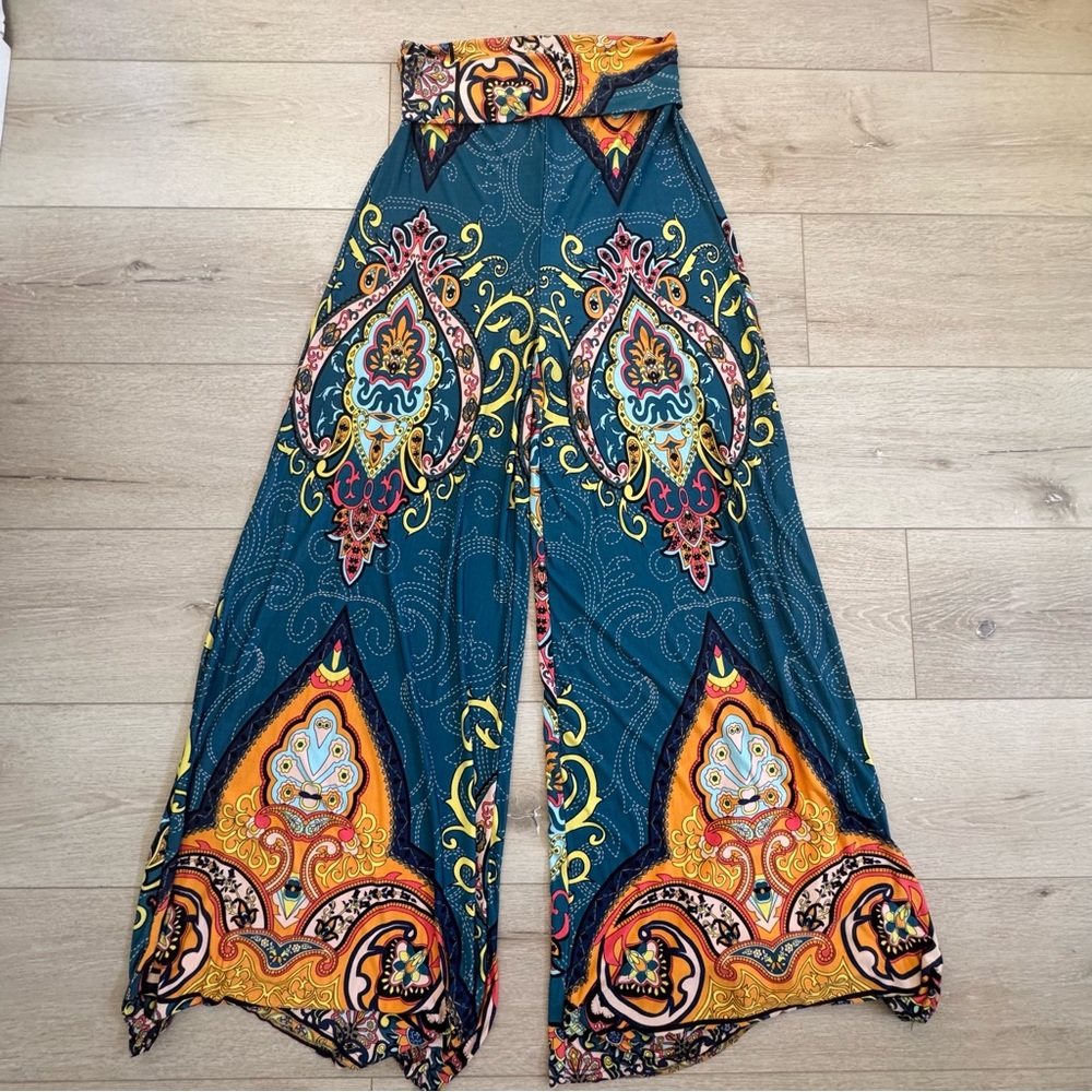 True Light Bohemian Wide-Leg Pants Multicolor